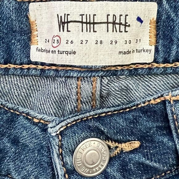 Free People Flare Denim Jeans Sz 25 - Picture 7 of 11